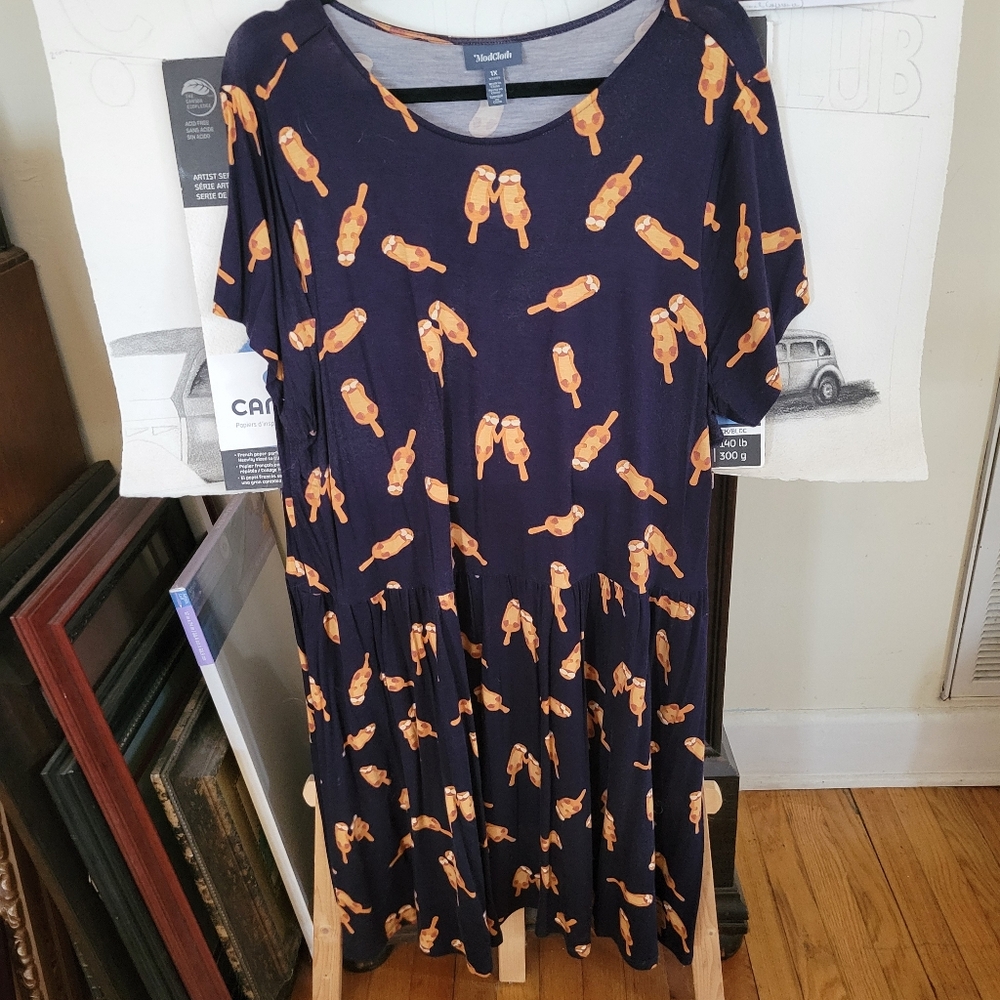 Navy Blue Dress By Modcloth